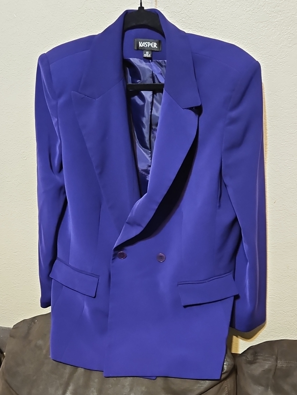 Kasper Double-Breasted Purple Women's Blazer